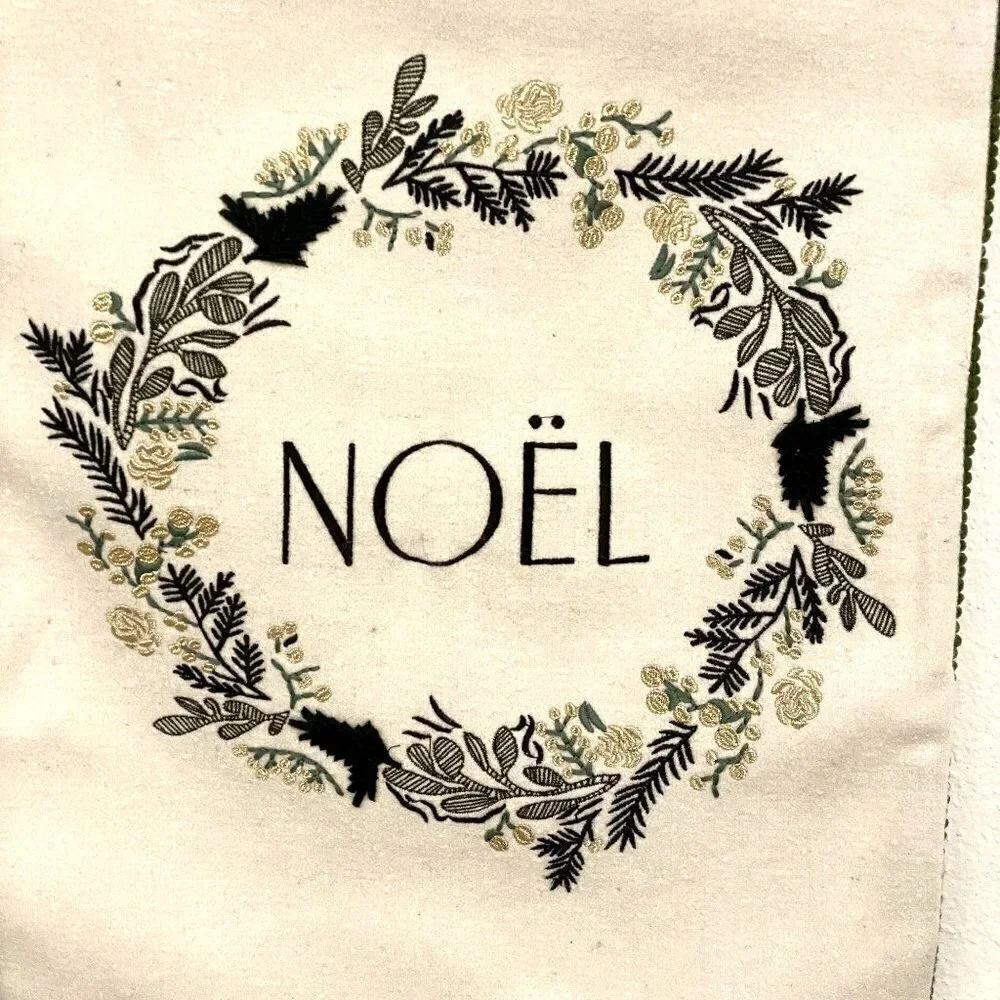 Target 'Noel' Embroidered Unframed Wall Hanging Cream Threshold™ 16